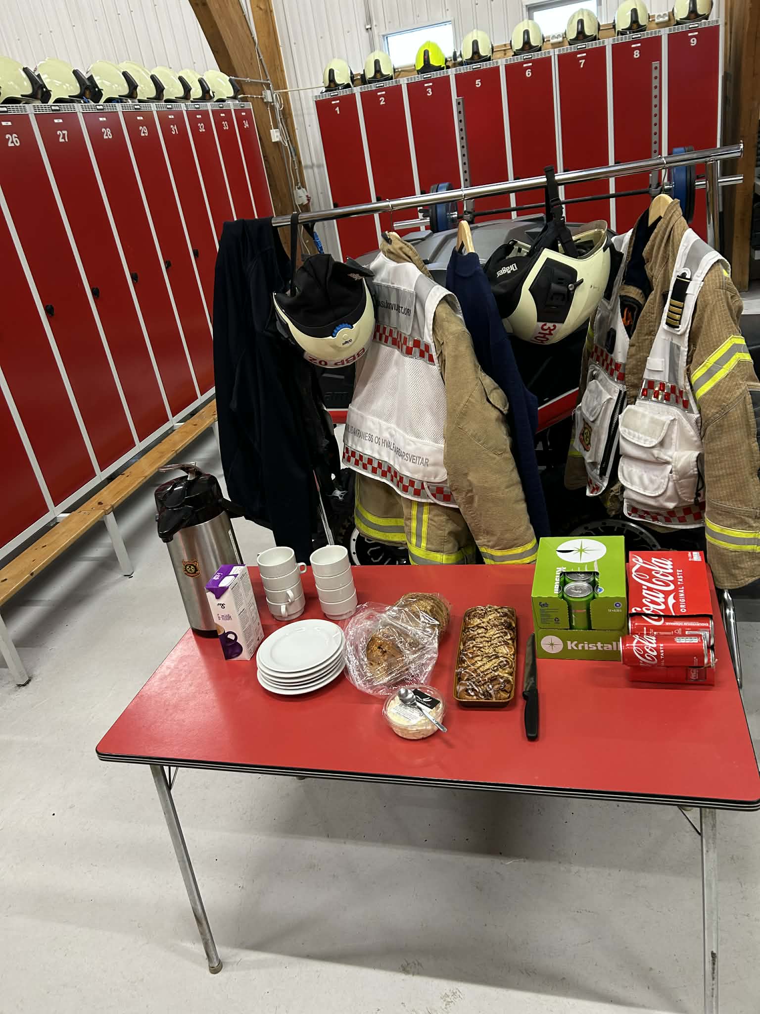 Það var boðið upp á veitingar á prófdegi :) 