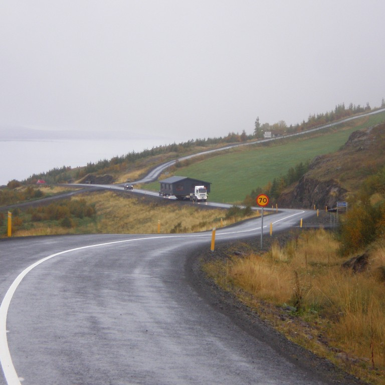 Á leið upp á Vaðlaheiðaveg