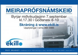 Meiraprófsnámskeið 9.september