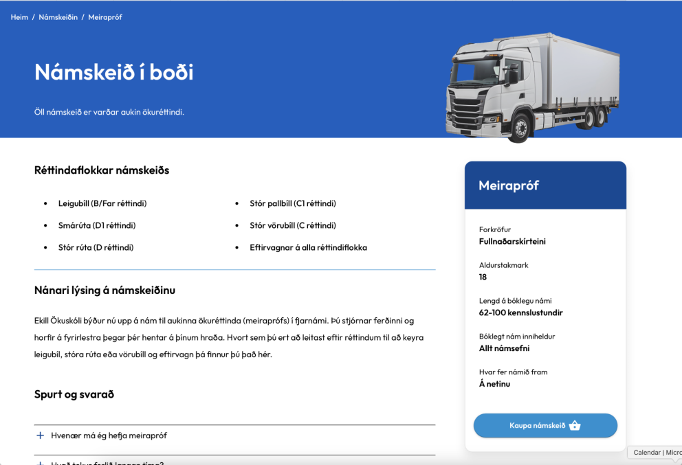 Meiraprófsnám í fjarnámi