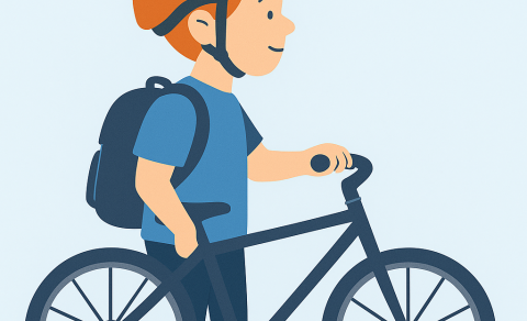 Back to school - kids in traffic