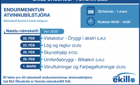 Endurmenntun atvinnubílstjóra