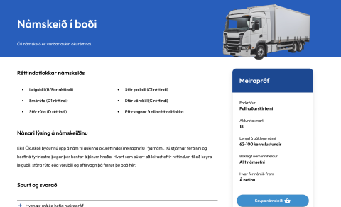 Meiraprófsnám í fjarnámi